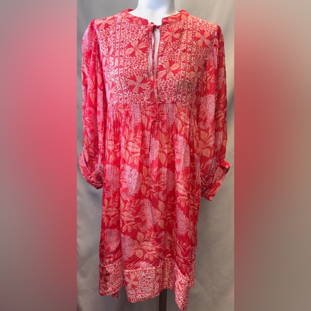 Elan Boho 3/4 Sleeve Floral Dress Size Medium